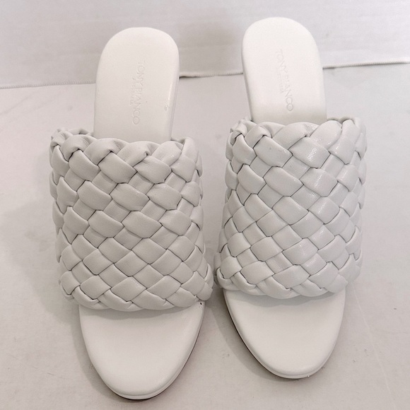 TONY BIANCO Kaylee Mule white heels 7.5 EUC - Picture 3 of 13